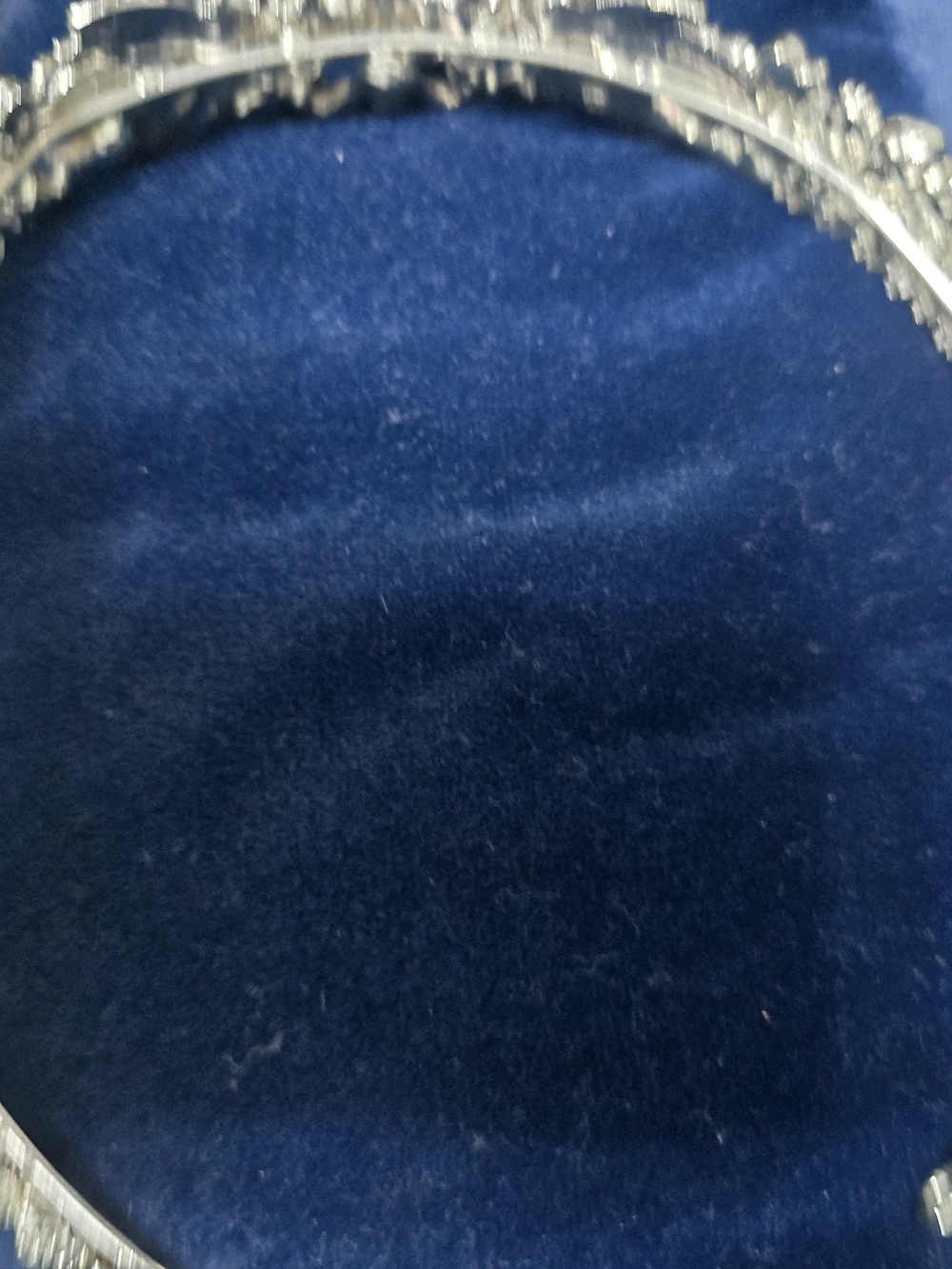 Crystal Rhinestone Floral Headband Tiara - Silver Tone - Picture 3 of 3